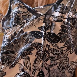 Floral Black and White cami